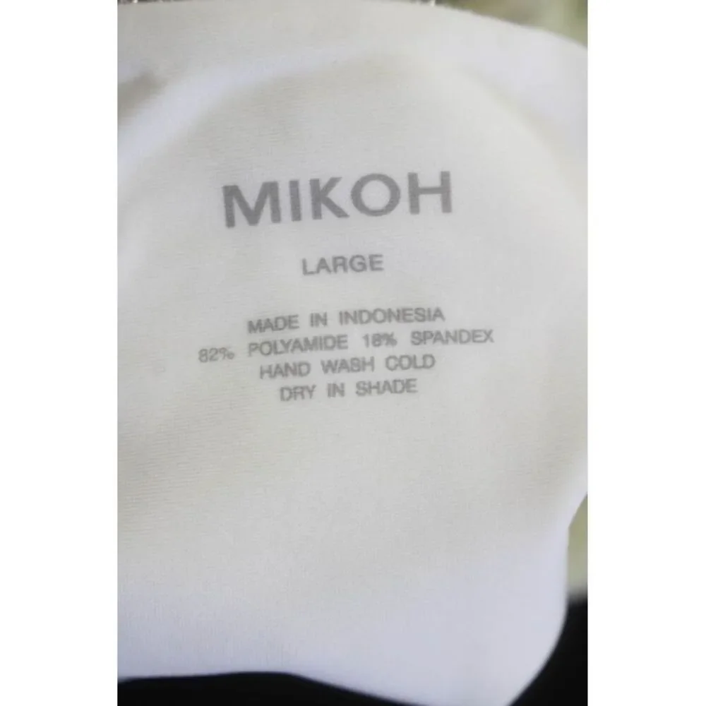 Mikoh Womens Stretch Metallic High-Rise Swimwear Bottoms Silver Size L